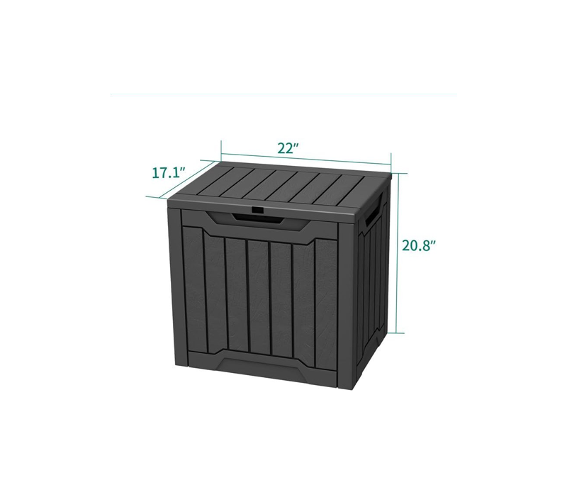 31 Gallon Large Outdoor Deck Storage Box-Black