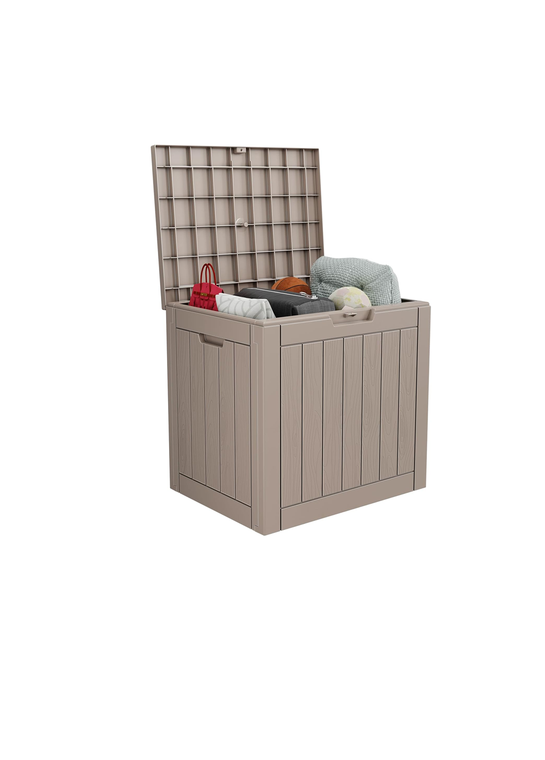 31 Gallon Large Outdoor Deck Storage Box-Beige