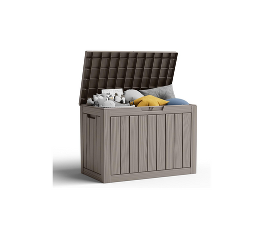 45 Gallon Large Outdoor Deck Storage Box-Beige