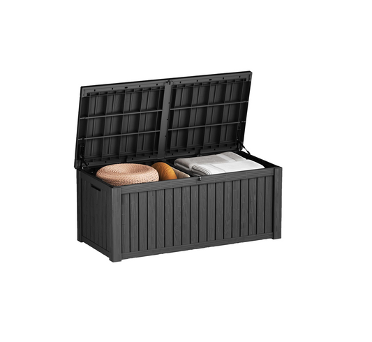 150 Gallon Large Outdoor Deck Storage Box-Black